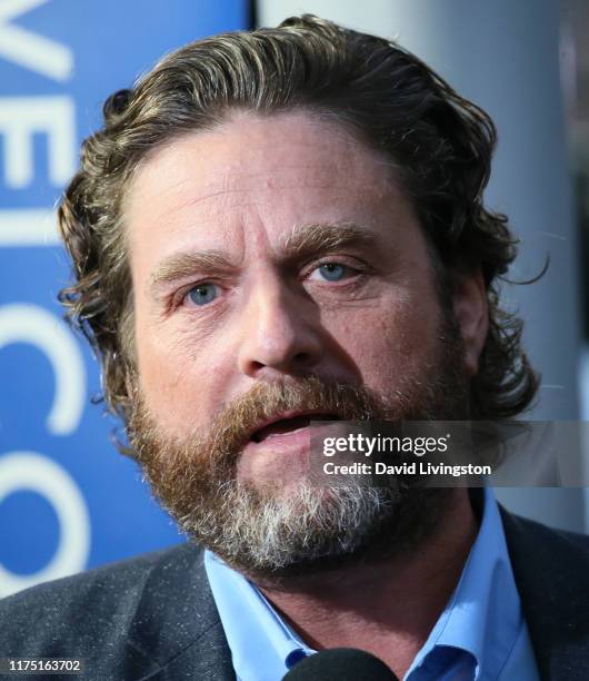 Zach Galifianakis attends the LA premiere of Netflix's "Between Two Ferns: The Movie" at ArcLight Hollywood on September 16, 2019 in Hollywood,...