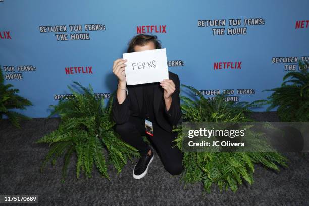 Ferns seen during the LA premiere of Netflix's 'Between Two Ferns: The Movie' at ArcLight Hollywood on September 16, 2019 in Hollywood, California.