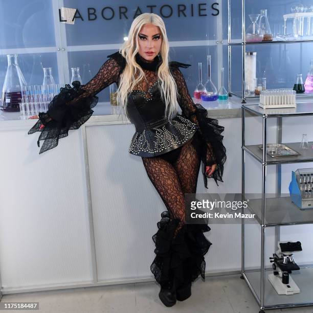 Lady Gaga attends Lady Gaga Celebrates the Launch of Haus Laboratories at Barker Hangar on September 16, 2019 in Santa Monica, California.