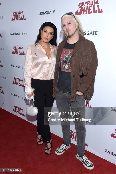 Rita Lowery and John 5 attends a special screening of Lionsgate's "3 From Hell" at the Vista Theatre on September 16, 2019 in Los Angeles, California.