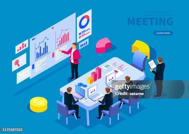 office meeting - business meeting stock illustrations