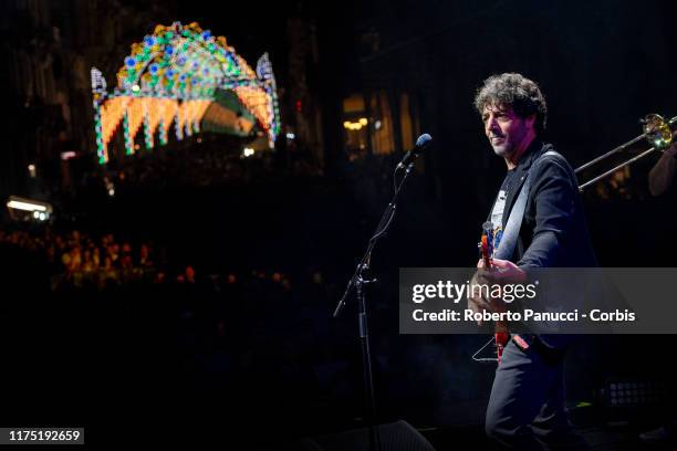 Max Gazzè performs in concert on September 15, 2019 in Lanciano, Italy.