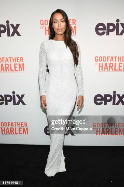 Actress IIfenesh Hadera attends the "Godfather Of Harlem" New York Screening at The Apollo Theater on September 16, 2019 in New York City.