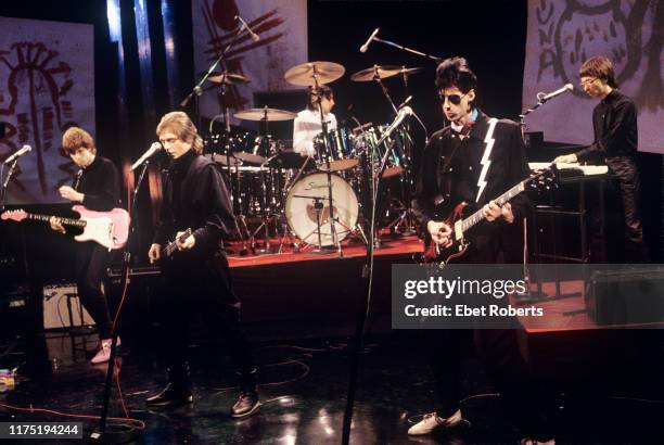 'The Cars' performing on the Tom Snyder Show on NBC TV in New York City on November 24, 1981.