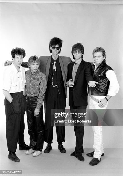 'The Cars' backstage at the Brendan Byrne Arena in East Rutherford, New Jersey on July 23, 1984.