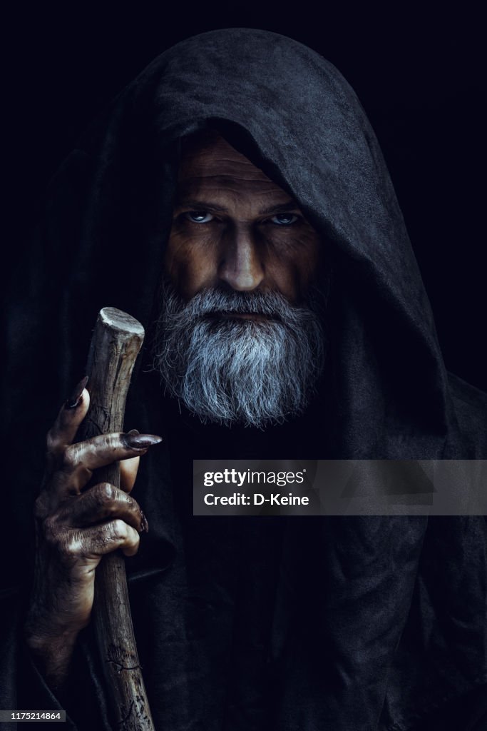 Mysterious hooded man
