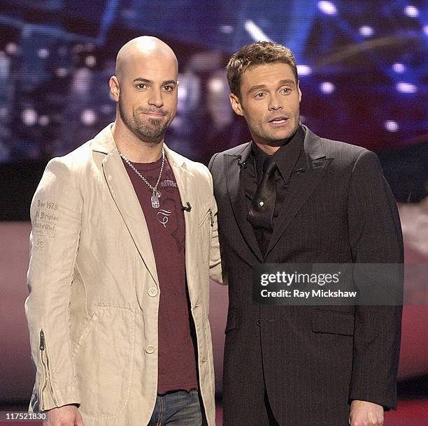 "American Idol" Season 5 - Top 4 Finalist, Chris Daughtry from McLeansville, North Carolina and Ryan Seacrest, host *EXCLUSIVE*