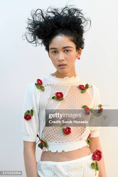 Model backstage ahead of a presentation in celebration of BoF China Prize 2018 winner Caroline Hu, held on partnership with Yu Holdings at The...