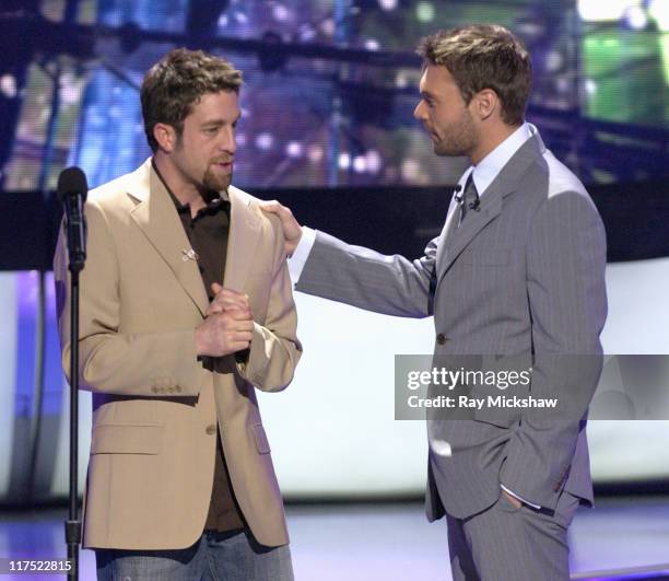 "American Idol" Season 5 - Top 3 Finalist, Elliott Yamin from Richmond, Virginia and Ryan Seacrest, host *EXCLUSIVE*