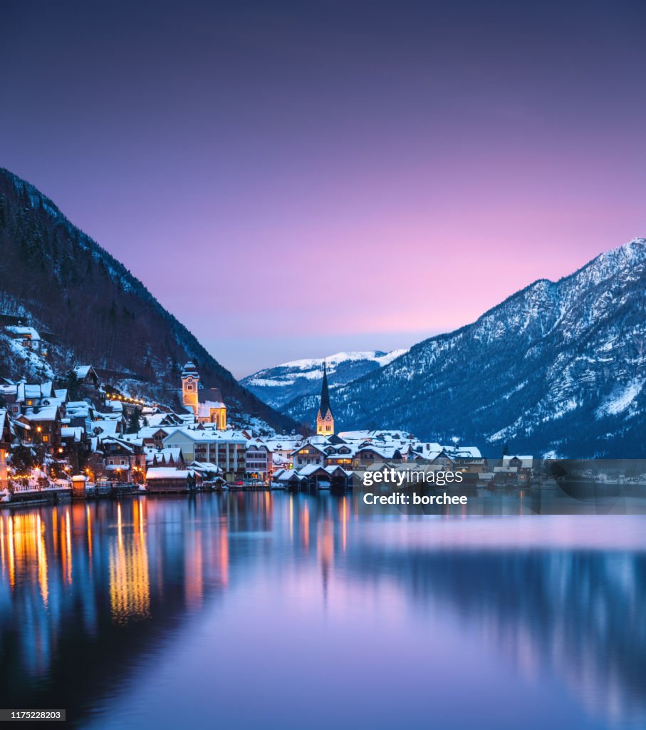 Hallstatt At Sunset