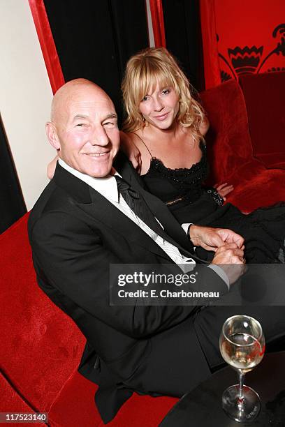 Patrick Stewart and Lisa Dillon during 20th Century Fox Premiere of "X-Men: The Last Stand" after party at Hotel 314 in Cannes, France.