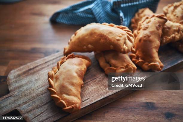 argentinian spicy beef empanadas - fried dough stock pictures, royalty-free photos & images