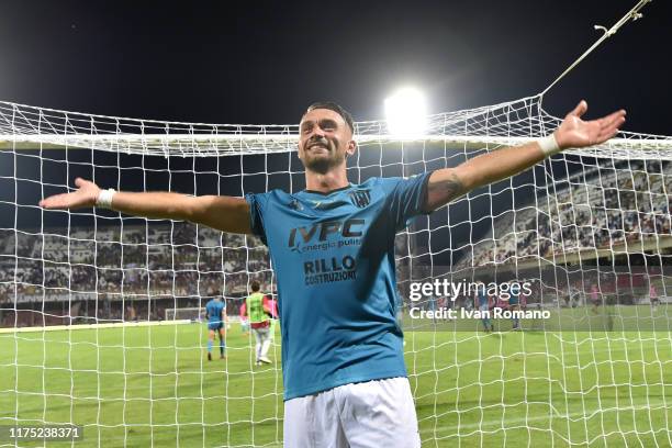 Gaetano Letizia of Benevento during the Serie B match between Salernitana and Benevento Calcio at Stadio Arechi on September 16, 2019 in Salerno,...