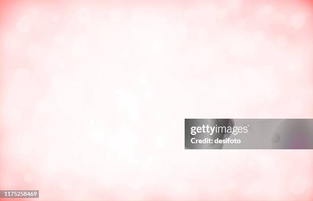 soft pink and white coloured bling defocused bokeh horizontal backgrounds stock vector illustration. xmas winter white and red coloured stock background - pink color background stock illustrations