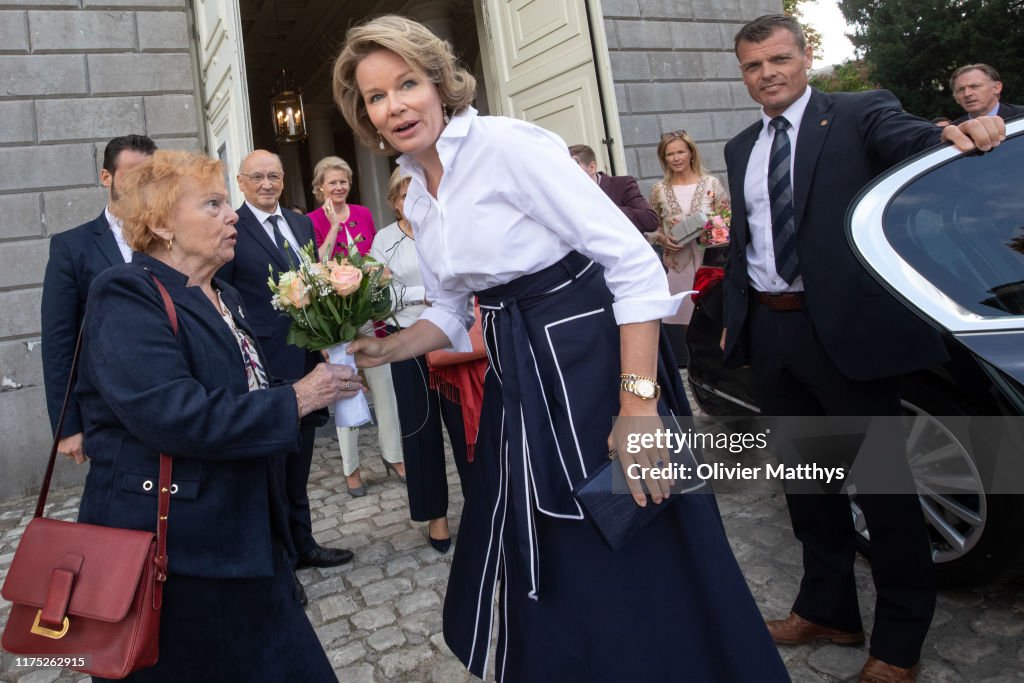 Queen Mathilde Of Belgium Attends “The Evolution Of Breast Cancer Treatment" Conference