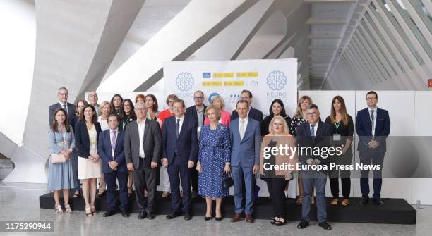 The mayor of Valencia, Joan Ribó , the president of Valencia, Ximo Puig , Queen Sofia , and the acting minister of Science, Innovation and...