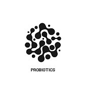 Proboscis bacteria logo design. Healthy nutrition ingredient for therapeutic