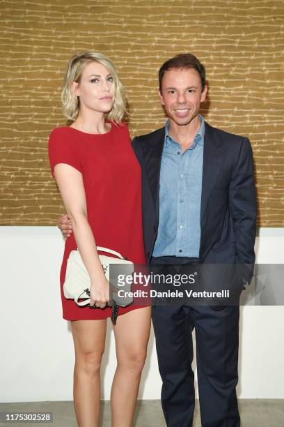 Barbara Berlusconi and Nicolo Cardi attend the Ha Chong-Hyun Exhibition Opening on September 17, 2019 in Milan, Italy.