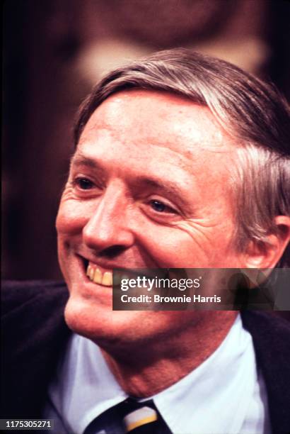 American conservative author William F Buckley, New York, New York, November 23, 1977.