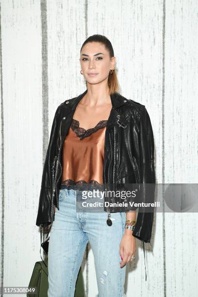 Melissa Satta attends the Ha Chong-Hyun Exhibition Opening on September 17, 2019 in Milan, Italy.