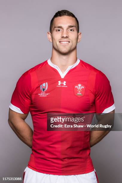 George North of Wales poses for a portrait during the Wales Rugby World Cup 2019 squad photo call on on September 17, 2019 in Kitakyushu, Fukuoka,...