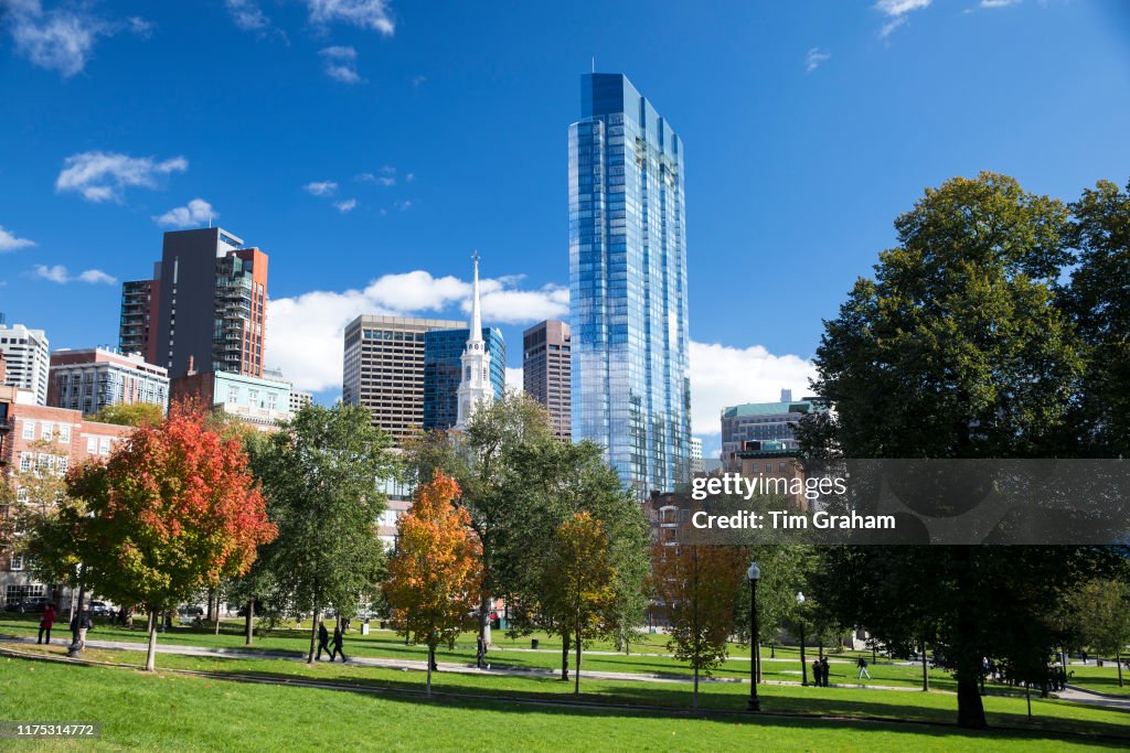 Boston Common by the Public Garden, Boston, Massachusetts, USA