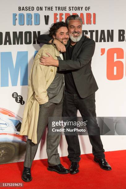 John-Henry Butterworth and Jez Butterworth attend the UK film premiere of 'Le Mans '66' at Odeon Luxe, Leicester Square during the 63rd BFI London...