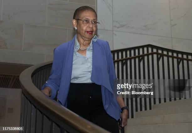 Representative Eleanor Holmes Norton, a Democrat from the District of Columbia, arrives for a closed-door deposition with Marie Yovanovitch, former...