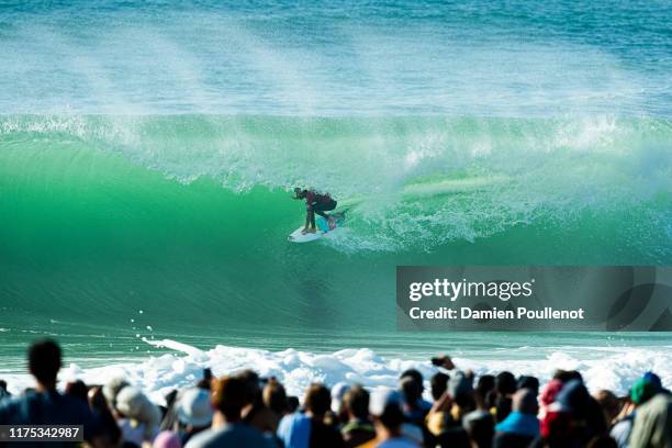 Jeremy Flores of France wins the 2019 Quiksilver Pro France for the first time in his career making it the first time a Frenchman has won in the...