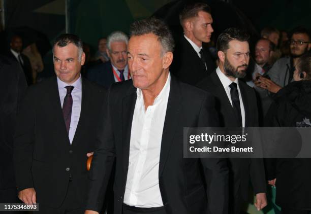 Bruce Springsteen attends the European Premiere of "Western Stars" during the 63rd BFI London Film Festival at Embankment Gardens Cinema on October...