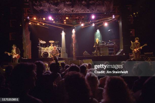 The Cars Elliot Easton, David Robinson, Benjamin Orr, Greg Hawkes, and Ric Ocasek perform on the Door to Door Tour at the St. Paul Civic Center in...