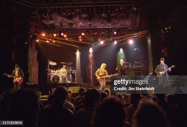 The Cars Elliot Easton, David Robinson, Benjamin Orr, Greg Hawkes, and Ric Ocasek perform on the Door to Door Tour at the St. Paul Civic Center in...