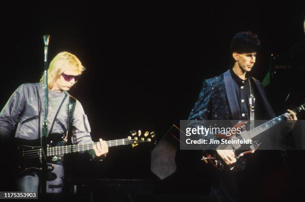 The Cars Benjamin Orr, and Ric Ocasek perform on the Door to Door Tour at the St. Paul Civic Center in St. Paul, Minnesota on November 28, 1987.