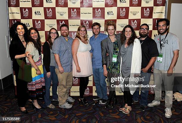 Guest and filmmakers Saba Riazi, Kerri Lendo, John Merriman, Erin Zacek, Daniel Moore, Breeda Wool, Deb Shoval, Robert Machoian and Rodrigo...