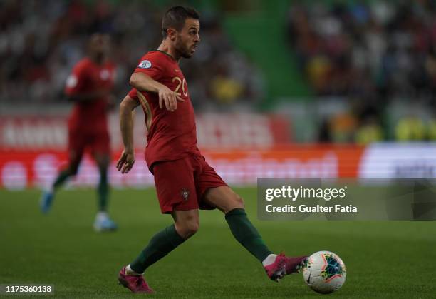 Bernardo Silva of Portugal and Manchester City in action during the UEFA Euro 2020 Qualifier match between Portugal and Luxembourg at Estadio Jose...