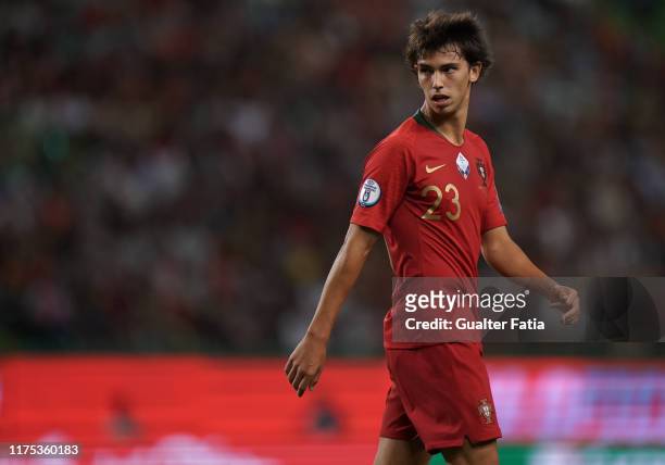 Joao Felix of Portugal and Atletico Madrid during the UEFA Euro 2020 Qualifier match between Portugal and Luxembourg at Estadio Jose Alvalade on...