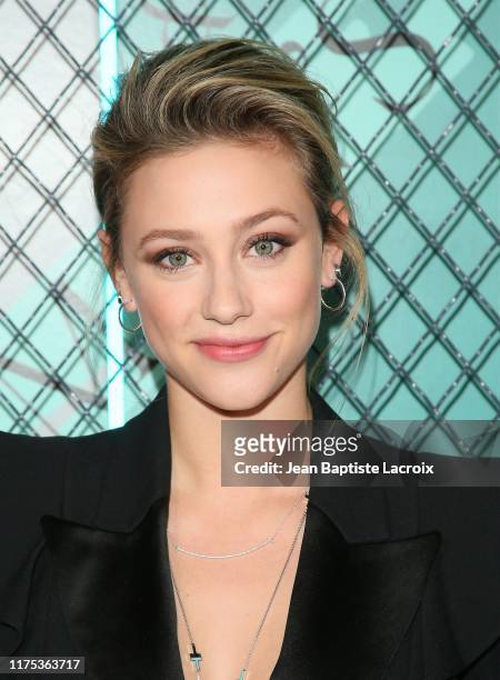 Lily Reinhart attends the Tiffany & Co. Celebrates Launch of New Tiffany Men's Collections at the Hollywood Athletic Club on October 11, 2019 in Los...