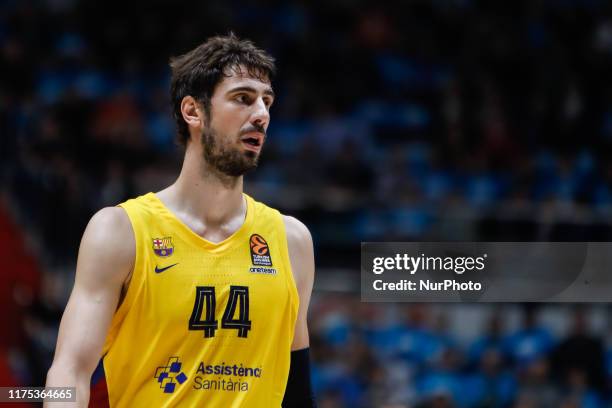 Ante Tomic of Barcelona looks on during the 2019/2020 Turkish Airlines EuroLeague regular season basketball match between Zenit St Petersburg and FC...