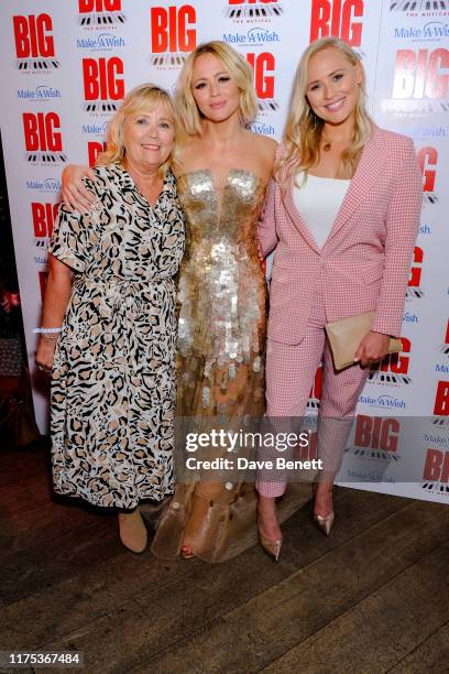 Sister Amy Walsh, Kimberley Walsh and mother Diane Walsh attending the press night after party of "Big The Musical" at The Dominion Theatre on...