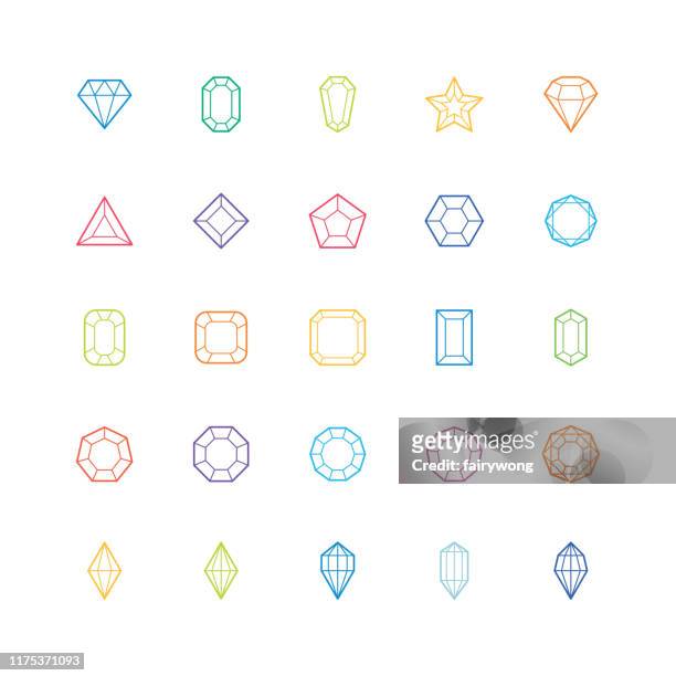 diamant-symbol, edelstein-symbol, vektor-illustration - amethyst stock-grafiken, -clipart, -cartoons und -symbole