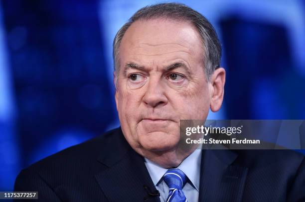 News Contributor Gov. Mike Huckabee visits "The Story with Martha MacCallum" in the Fox News Channel Studios on September 17, 2019 in New York City.