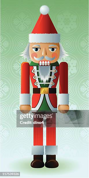 old santa nutcracker - nutcracker stock illustrations