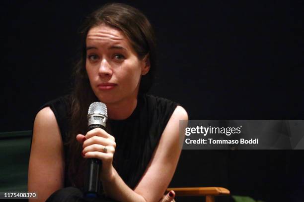 Anna Popplewell attends the Private Screening and Q&A of "You Are Here" at the Chaplin Theater at Raleigh Studios on September 17, 2019 in Hollywood,...