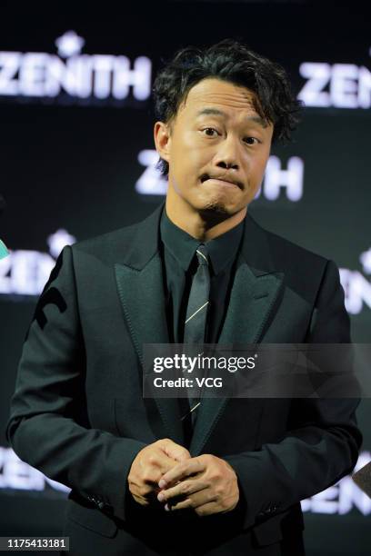 Singer Eason Chan attends Zenith promotional event on September 17, 2019 in Shanghai, China.