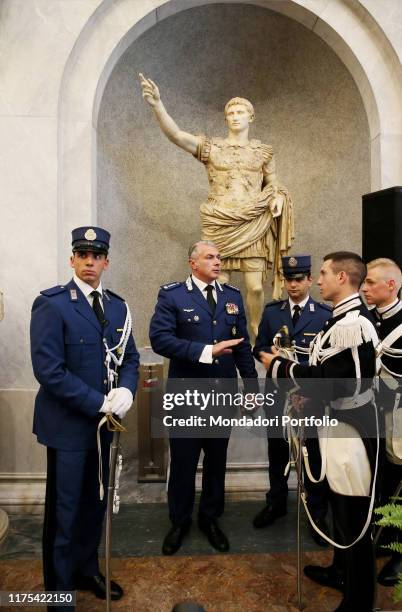 The book launch of La Gendarmeria Vaticana. Dalle origini ai giorni nostri by Sandro Barbagallo and Cesare Catananti in the Braccio Nuovo of the...