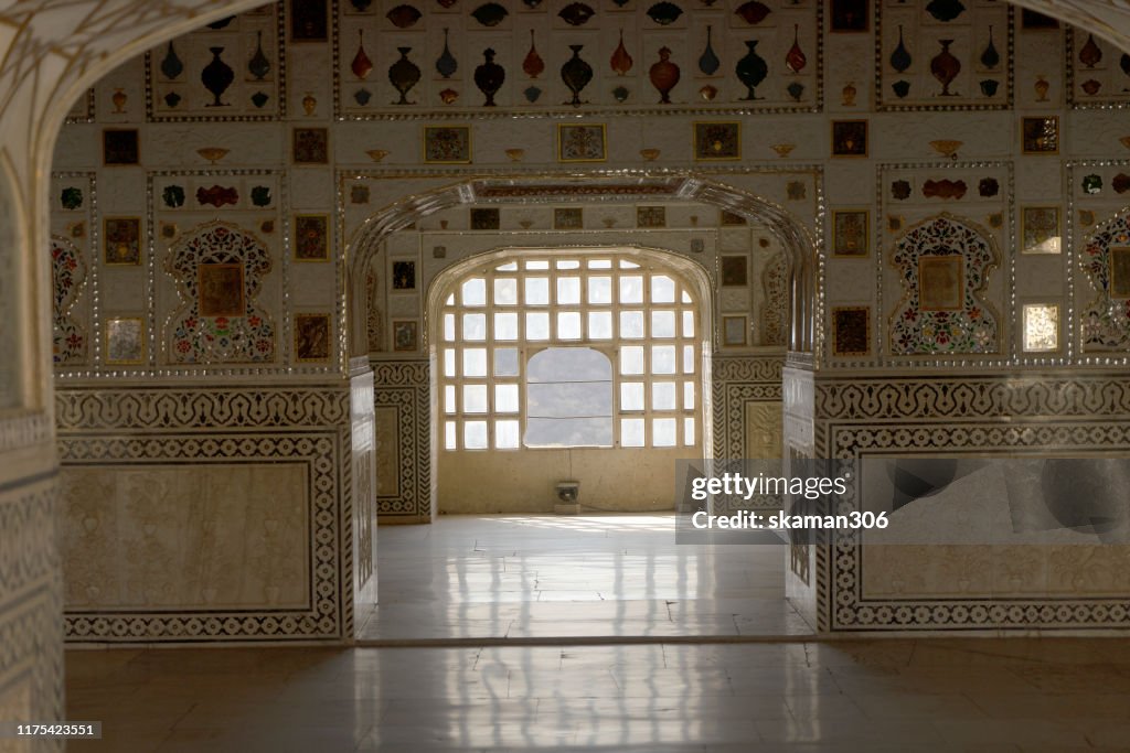 Beautiful architecture  Amber fort and mughal empire at jaipur  rajasthan india