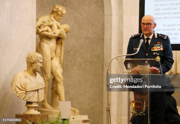 The book launch of La Gendarmeria Vaticana. Dalle origini ai giorni nostri by Sandro Barbagallo and Cesare Catananti in the Braccio Nuovo of the...