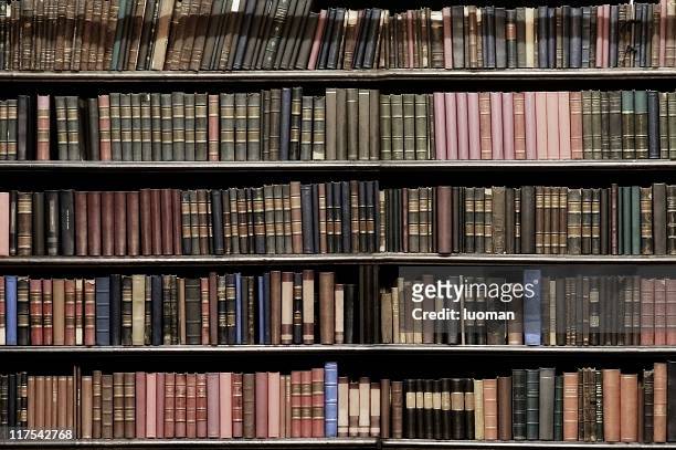 very old books - book shelf stock pictures, royalty-free photos & images