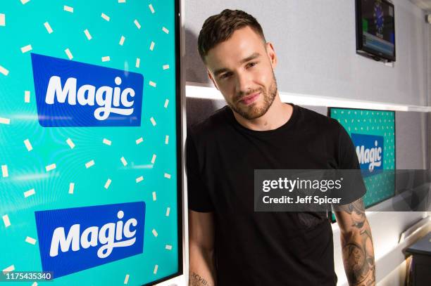 Liam Payne visits the Magic Radio on September 03, 2019 in London, England.