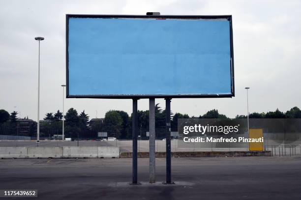 advertising billboard . - milan landscape stock pictures, royalty-free photos & images